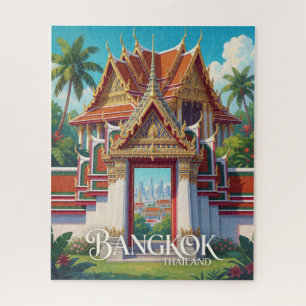 Puzzle Pasarela del Templo Tailandés Bangkok Tailandia Vi