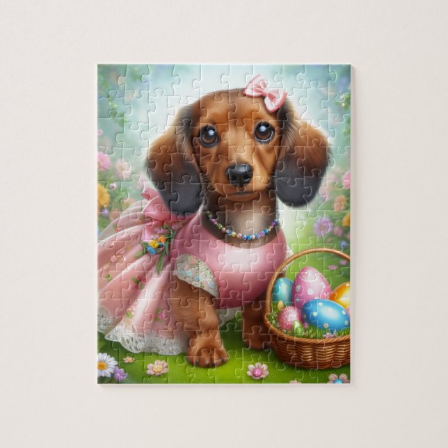 Puzzle Pascua de Dachshund (Vertical)