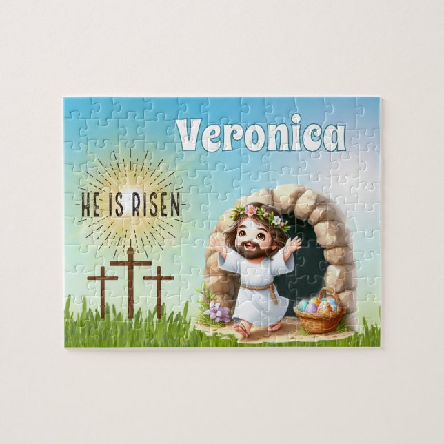 Puzzle Pascua personalizada Él ha resucitado (Horizontal)