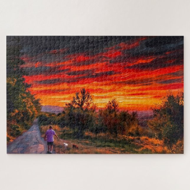 Puzzle Paseo al atardecer por Umbría: Edición de galería (Horizontal)