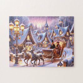Puzzle Paseo en Trineo Victoriano Reno y Luces de Lintern