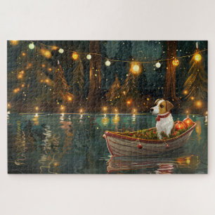 Puzzle Paseo Festivo de Navidad de Jack Russell