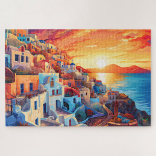 Puzzle Paseo 🌅 Santorini Sunset