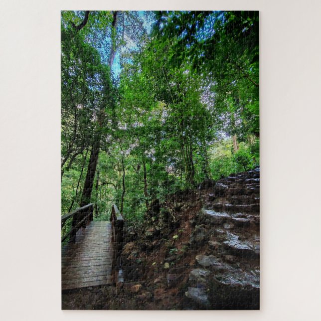 Puzzle Pasos de Piedra a Través del Verde (Vertical)