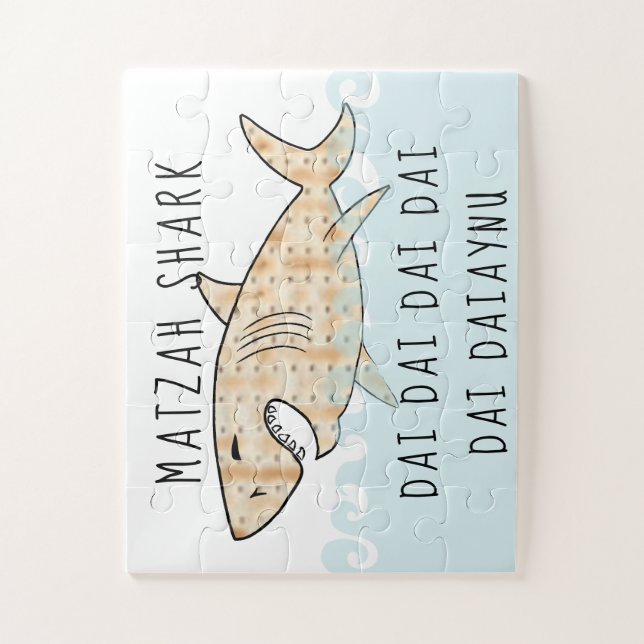 Puzzle Passover Matzah Shark Daiaynu (Vertical)