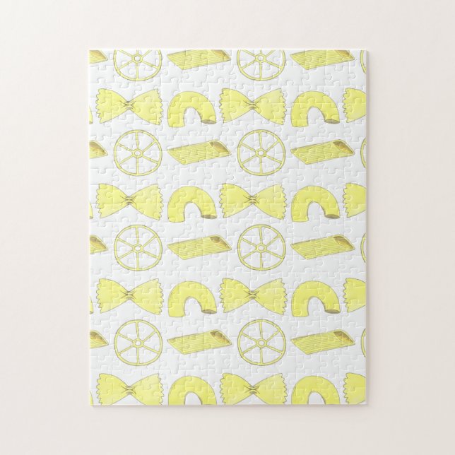 Puzzle Pastas italianas formas Penne Bowtie Elbow Macaron (Vertical)