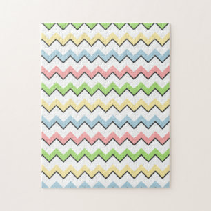 Puzzle Pastel Chevron-Drop Shadow por Shirley Taylor
