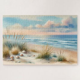 Puzzle Pastel Coastal Dunes Watercolor