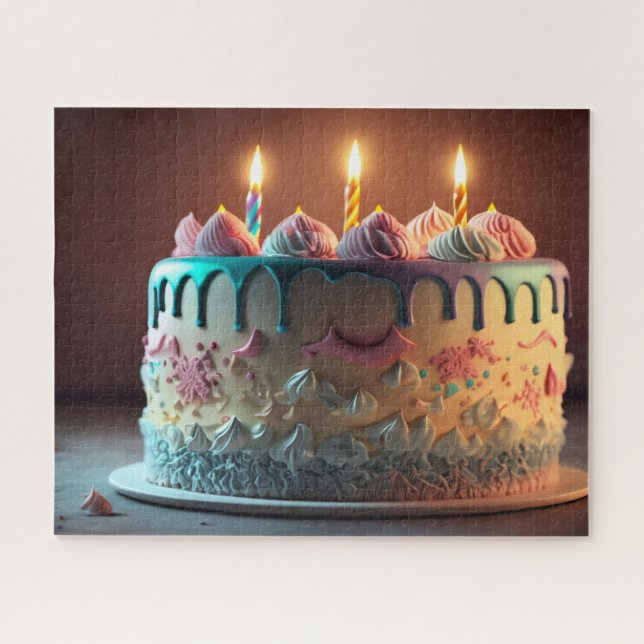 Puzzle Pastel de cumpleaños (Horizontal)