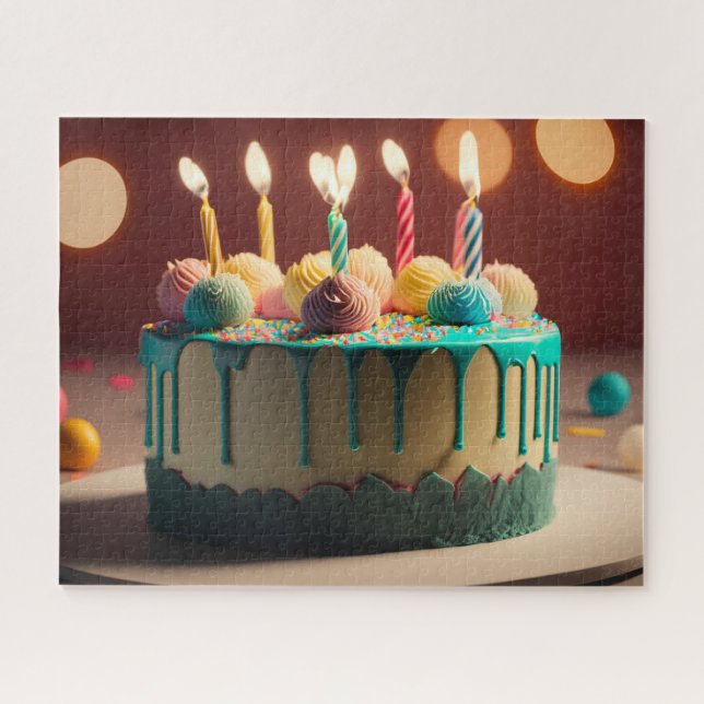 Puzzle Pastel de cumpleaños (Horizontal)