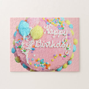 Puzzle Pastel de cumpleaños feliz