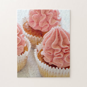 Puzzle Pastel de dulce con escarcha rosa