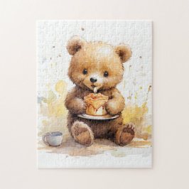 Puzzle pastel de oreja de un cumpleaños, Cute Bear Jigsaw