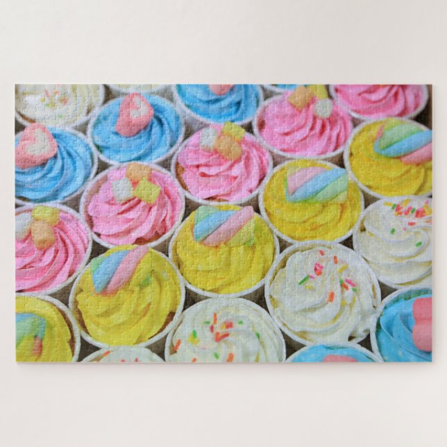 Puzzle Pastel de pasteles con escarcha pastel (Horizontal)