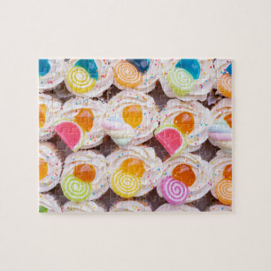 Puzzle Pasteles de escarcha con salpicaduras y decoracion