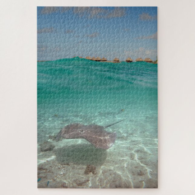 Puzzle Pastinaca subacuática en Bora Bora (Vertical)