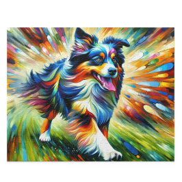 Puzzle Pastor Australiano: Acrílico Blue Merle Aussie