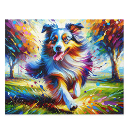 Puzzle Pastor Australiano: Acrílico Blue Merle Aussie