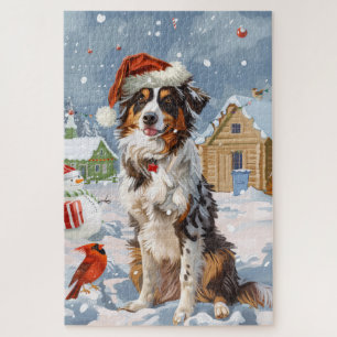 Puzzle Pastor Australiano Navidad Invierno Maravilla de N