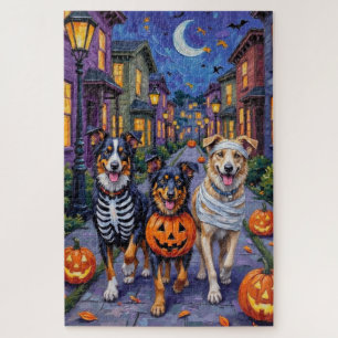 Puzzle Pastor Australiano Pidiendo Dulces en Halloween