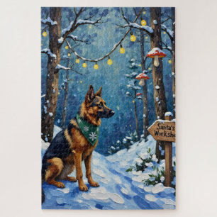 Puzzle Pastor Belga Navidad Bosque Encantado