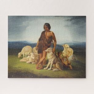 Puzzle Pastor en un paisaje rural