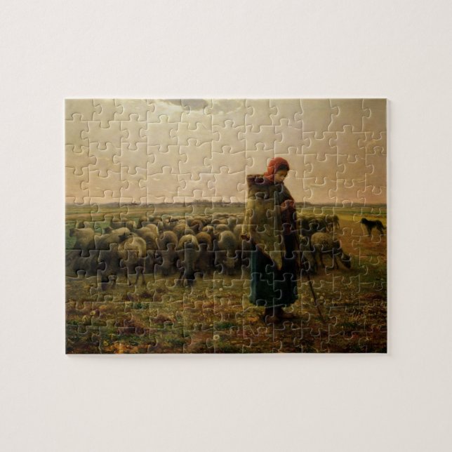 Puzzle Pastora con su rebaño, 1863 (Horizontal)