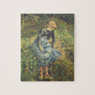 Puzzle Pastora por Camille Pissarro, Arte Antiguo Fino