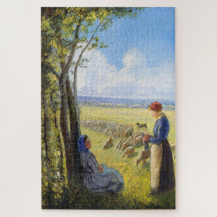 Puzzle Pastoras (1887) de Camille Pissarro