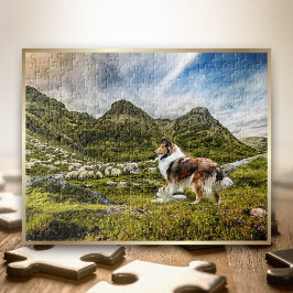Puzzle Pastoreo Mahogany Sable Rough Collie -