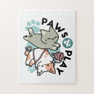 Puzzle Patas y diversión – Adorable ilustración de gato