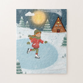 Puzzle "Patinadora alegre"