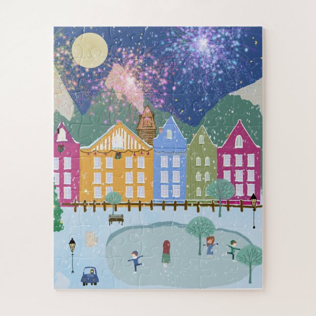 Puzzle Patinadores de hielo de invierno (Vertical)