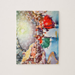 Puzzle Patinadores victorianos de época