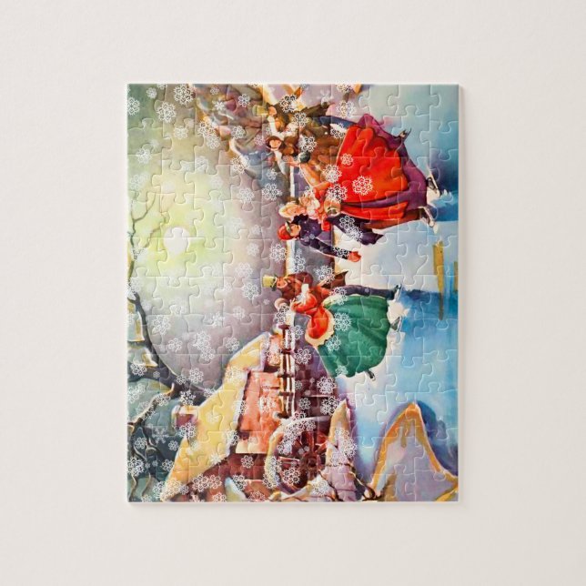 Puzzle Patinadores victorianos de época (Vertical)