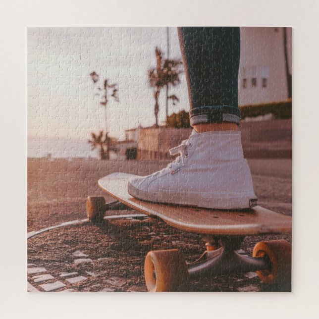 Puzzle patinaje en la playa (Vertical)