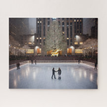Patinaje sobre navidades en el centro Rockefeller