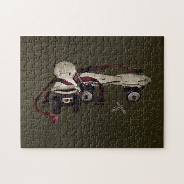 Puzzle Patines metalizado con llave (Horizontal)
