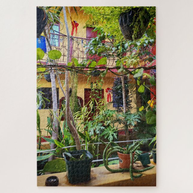 Puzzle Patio interior con plantas colgantes (Vertical)