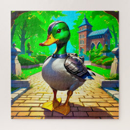 Puzzle Pato blindado en un exuberante parque