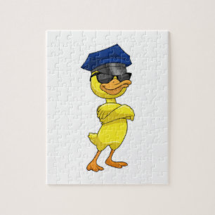 Puzzle Pato como oficial de policía con gorro de policía