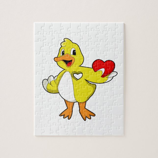 Puzzle Pato con corazón (Vertical)