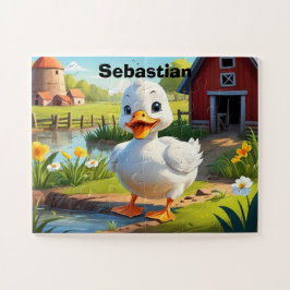 Puzzle Pato de granja personalizado