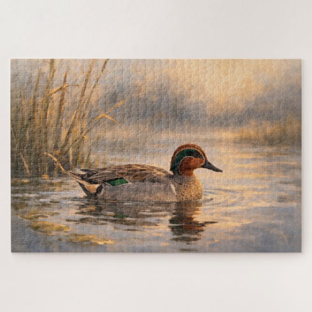 Puzzle Pato de Marisma | Arte de Vida Silvestre Costera | (Horizontal)