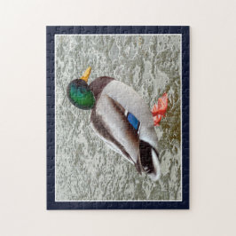 Puzzle Pato Silvestre Ánade Real en Lago Congelado