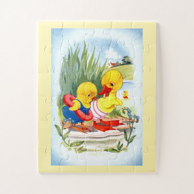 Puzzle Patos nadando (Vertical)
