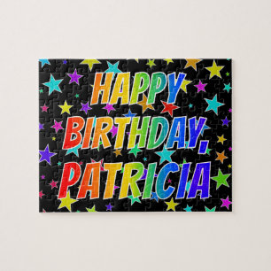 Puzzle "PATRICIA" Nombre, Diversión "FELIZ CUMPLEAÑOS"