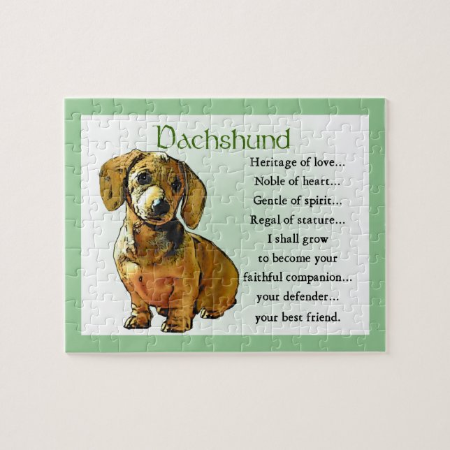 Puzzle Patrimonio de amor de Dachshund (Horizontal)