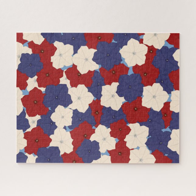 Puzzle Patriotic Petunias (Horizontal)