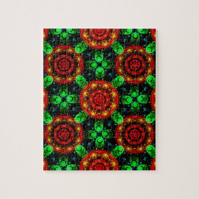 Puzzle Patrón abstracto boho elegante moderno floral #504 (Vertical)